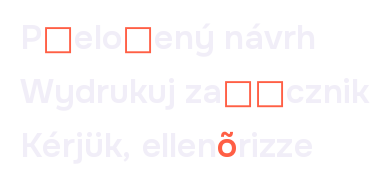 Czech, Polish and Hungarian lines with missing diacritics
